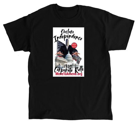 Power the People, Not Corporations, a Black Classic Unisex Tee