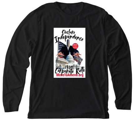 Power the People, Not Corporations, a Solid Black Blend Premium Long Sleeve Tee