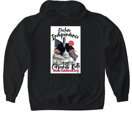 Power the People, Not Corporations, a Black Gildan Softstyle Pullover Hoodie