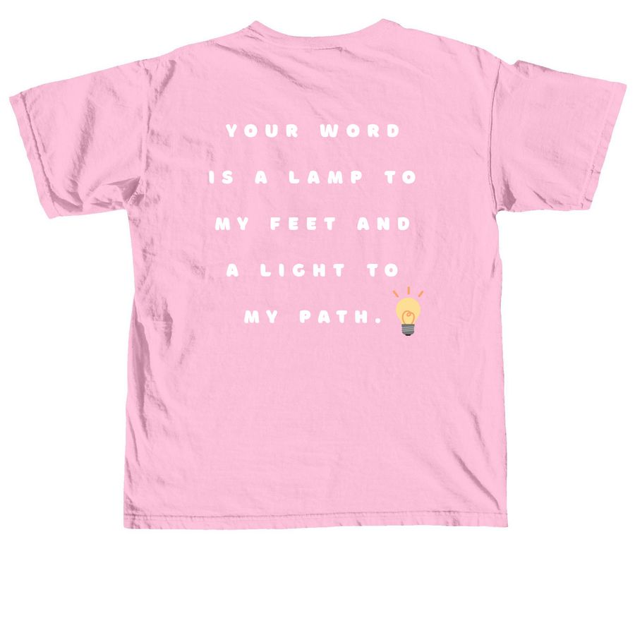 T-shirt & Hoodie (Psalm 119:105), a Blossom Comfort Colors Unisex Tee (back-view)