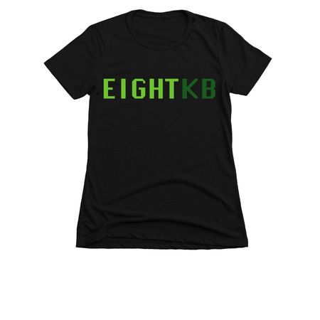 Support EightKB!, a Black Women's Slim Fit Tee