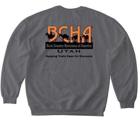 BCHU Mountain Ridge Merch, a Charcoal Softstyle Crewneck Sweatshirt