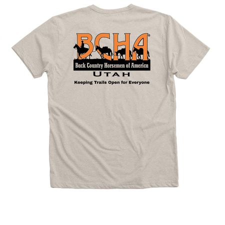 BCHU Mountain Ridge Merch, a Heather Dust Premium V-Neck Tee