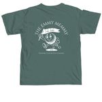 The Emmy Memmy Golf Scramble, a Blue Spruce Comfort Colors Unisex Tee (back-view)