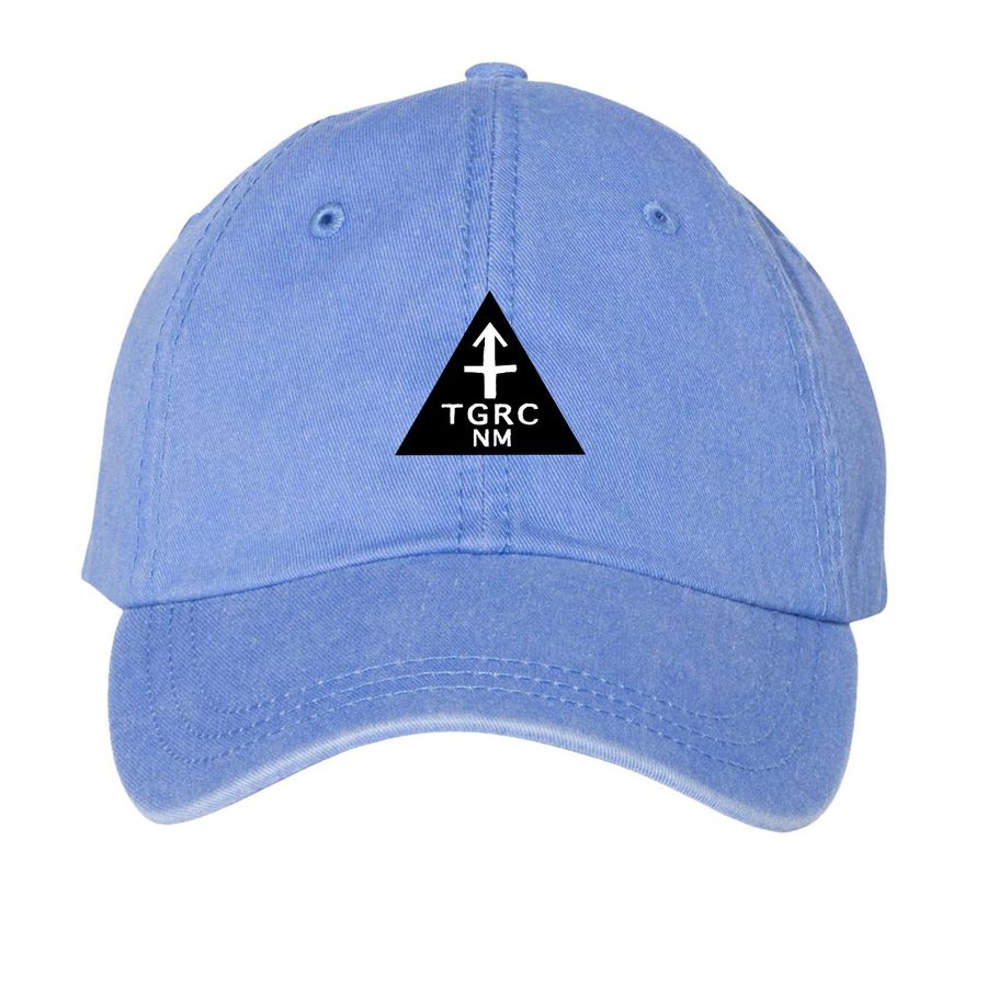TGRC Hats, a Periwinkle Printed Pigment Dye Baseball Cap