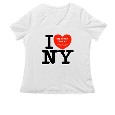 V-Neck two-sided White, a White Women's Relaxed V-Neck Tee