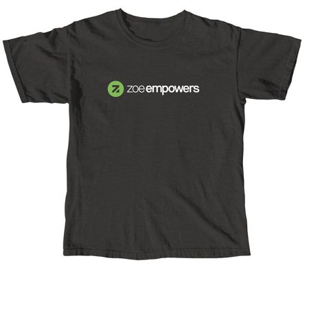 Zoe Empowers Logo (Dark), a Pepper Comfort Colors Unisex Tee