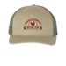 PRESERVE THE RURAL WAY HATS, a Pale Khaki/ Loden Green Printed Five-Panel Trucker Cap