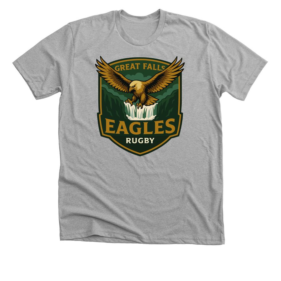 Great Falls Crest, a Athletic Heather Premium Unisex Tee
