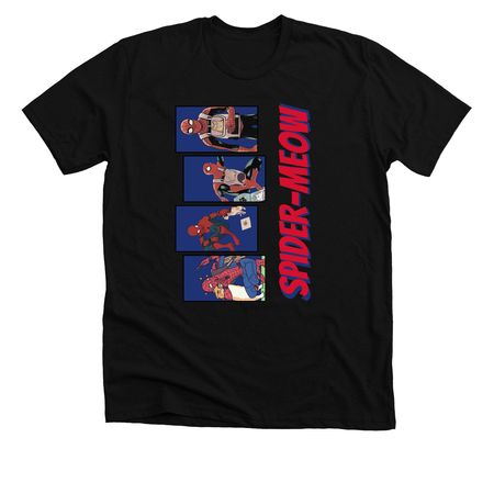 Spider-Meow Strip | Spider-Man Edition, a Solid Black Blend Premium Unisex Tee
