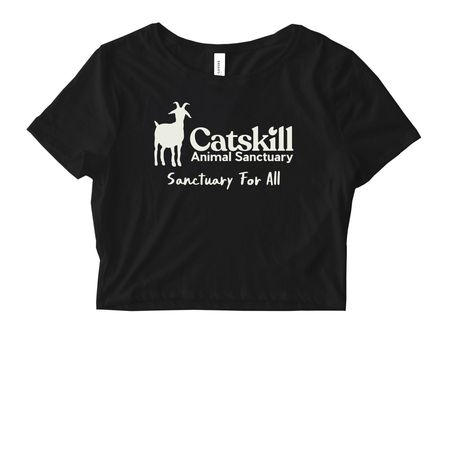 Ivory CAS Logo Tee | Tank Top | Sweatshirt, a Black Women's Fitted Cropped Tee