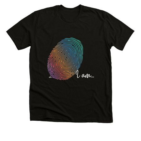 Fingerprint "I am" (SW)&nbsp;, a Solid Black Blend Premium Unisex Tee