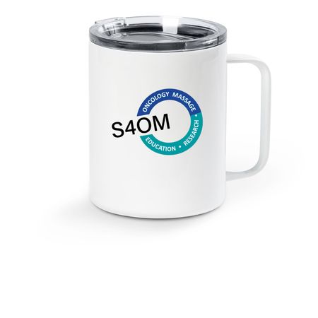 S4OM Mug, a White Stainless Steel Travel Mug