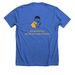 Help Super Kai Guy Kick Cancer's Butt Cheeks!, a Heather True Royal Premium Unisex Tee (back-view)