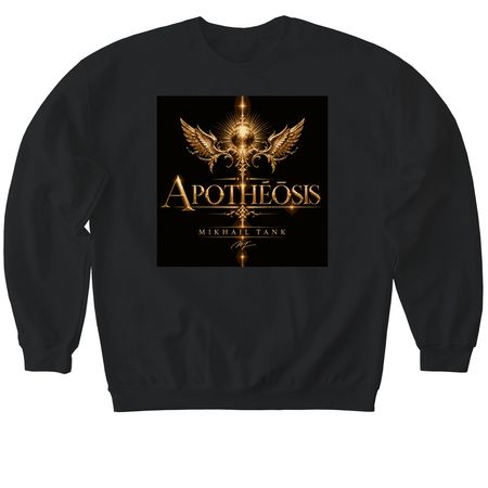 APOTH??SIS, a Black Softstyle Crewneck Sweatshirt