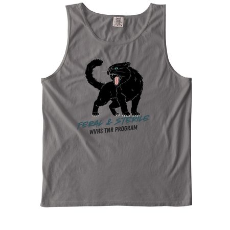 Feral & Sterile, a Grey Comfort Colors Tank Top