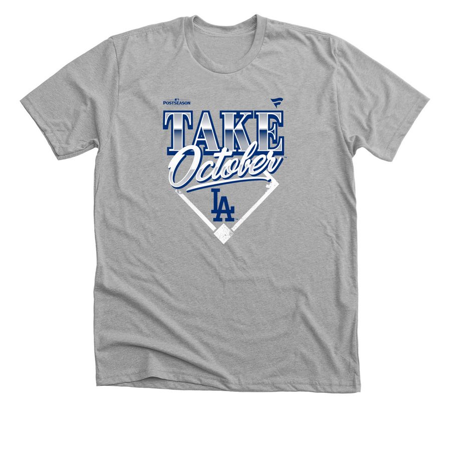 Men's Los Angeles Dodgers Gray 2026 MLB Divis, a Athletic Heather Premium Unisex Tee