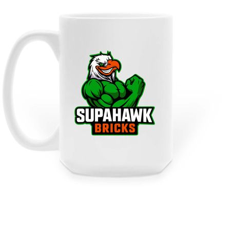 Elevated Mug, a White Large Coffee Mug (back-view)