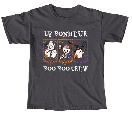 Le Bonheur Boo Boo Crew, a Graphite Comfort Colors Unisex Tee