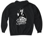 Go away Cancer, a Black Gildan Softstyle Pullover Hoodie (back-view)