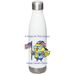 A Peep at the Coops Water Bottle, a White Stainless Steel Water Bottle