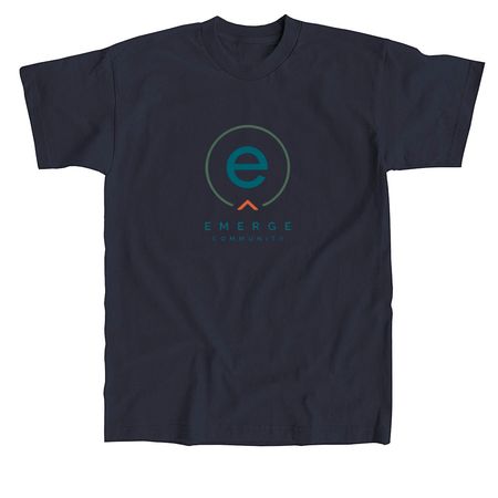Emerge Logo, a Navy Union Made Unisex Tee