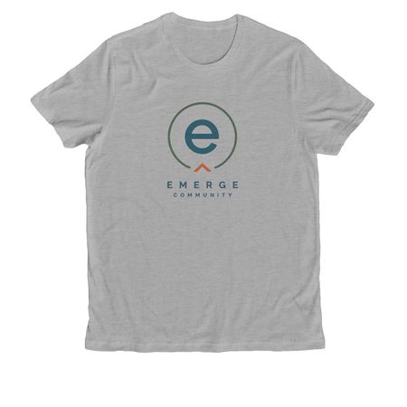 Emerge Logo, a Granite Grey Heather Allmade Organic Cotton Unisex Tee