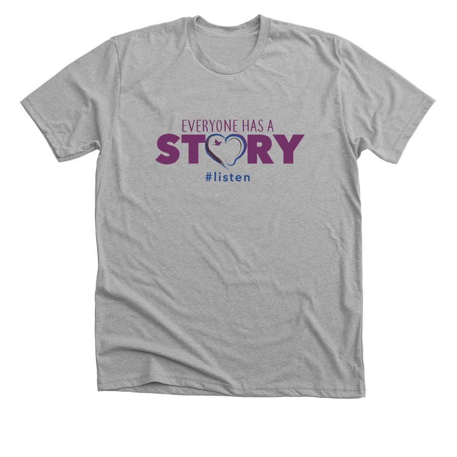 Everyone Has A Story, a Athletic Heather Premium Unisex Tee