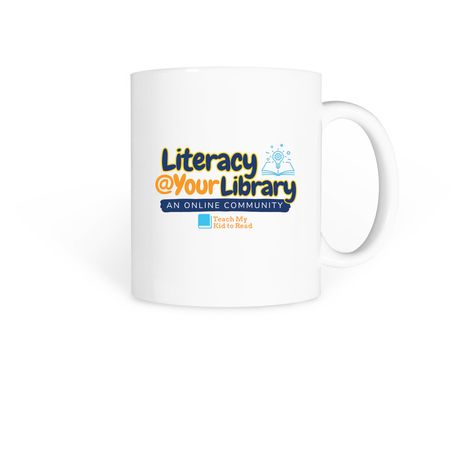 Literacy @ Your Library, a White Coffee Mug