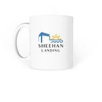 Sheehan Landing Coffee Mug, a White Coffee Mug (back-view)