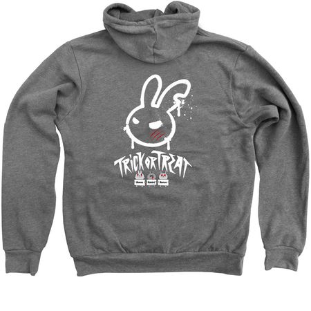 Trick or Treat Spooky - Zip Up, a Deep Heather Zip Up Hoodie (back-view)