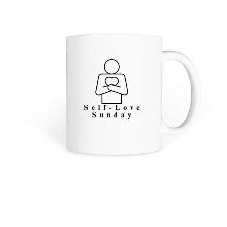 Self-Love Sunday, a White Coffee Mug
