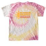 Chaco Conservancy Summer Solstice Dual Logo, a Desert Rose Classic Tie Dye Tee (back-view)