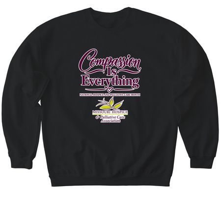 Hospice & Palliative Care Month, a Black Softstyle Crewneck Sweatshirt