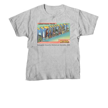 Greetings from Alexandria Postcard Shirt, a Sport Grey Youth Unisex Tee