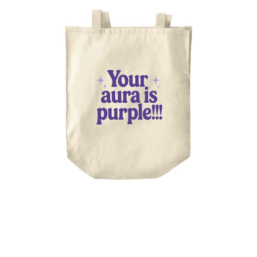 Your aura is purple!, a Natural Over-the-Shoulder Shopping Tote Bag