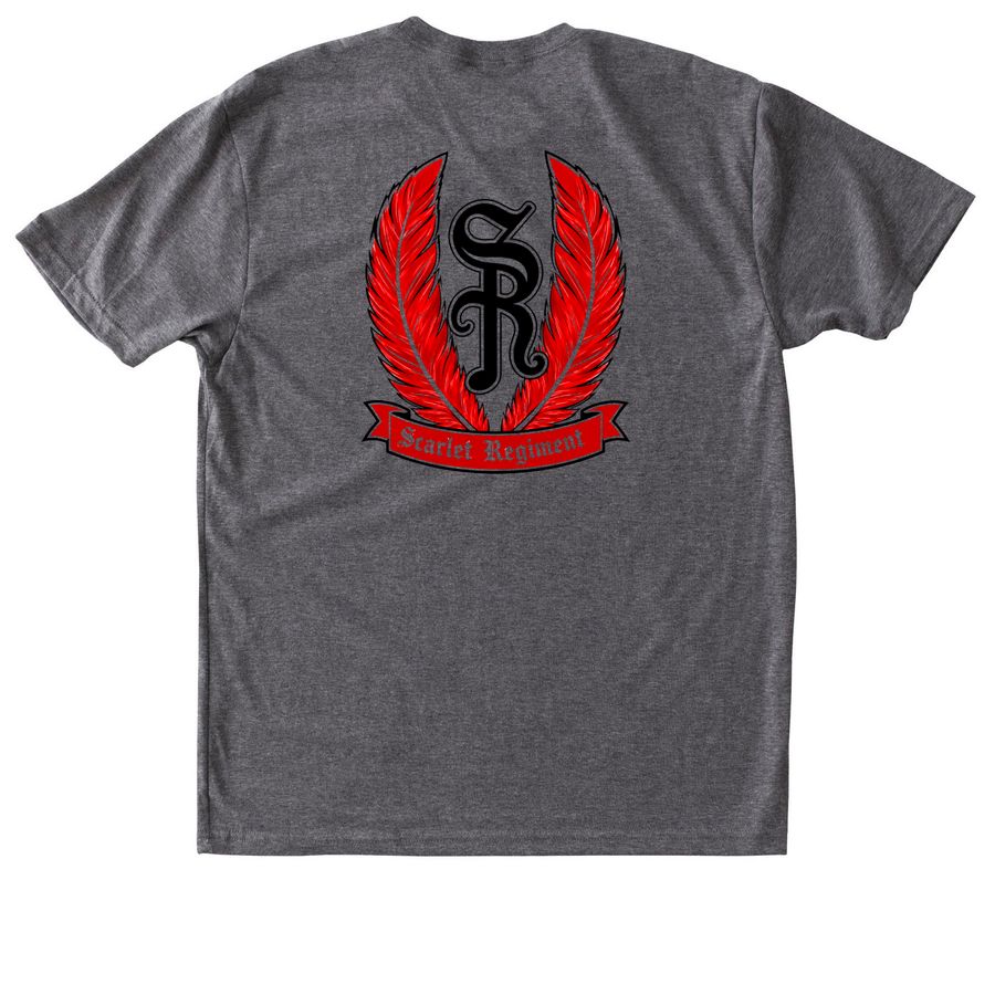 TriBlend adult/youth, a Premium Heather Triblend Unisex Tee (back-view)