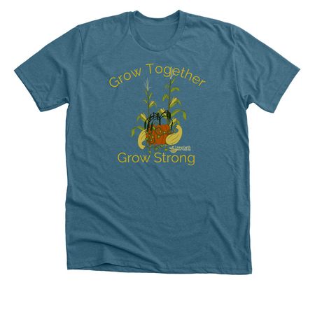 Grow Together - Give to Grow 2026, a Heather Deep Teal Premium Unisex Tee