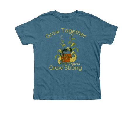 Grow Together - Give to Grow 2026, a Heather Deep Teal Premium Youth Tee
