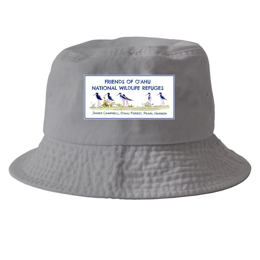 Celebrate the O?ahu National Wildlife Refuges, a Grey Printed Bucket Hat