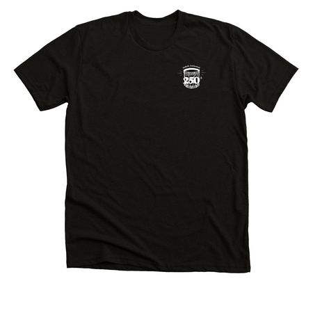 Dark Shirts with White Logo, a Black Heather Premium Unisex Tee