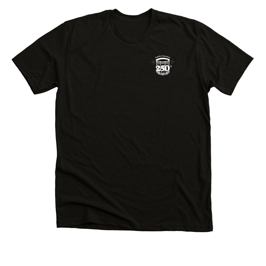 Dark Shirts with White Logo, a Black Heather Premium Unisex Tee