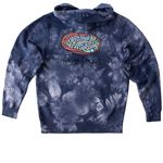 Abalone Shell, a Navy Youth Tie Dye Pullover Hoodie (back-view)