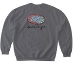 Abalone Shell, a Charcoal Softstyle Crewneck Sweatshirt (back-view)