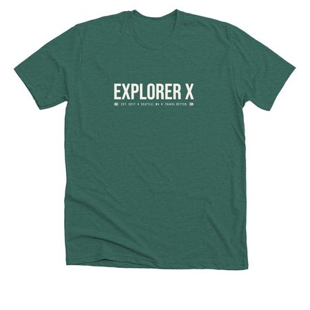 Explorer X Gear, a Heather Forest Premium Unisex Tee