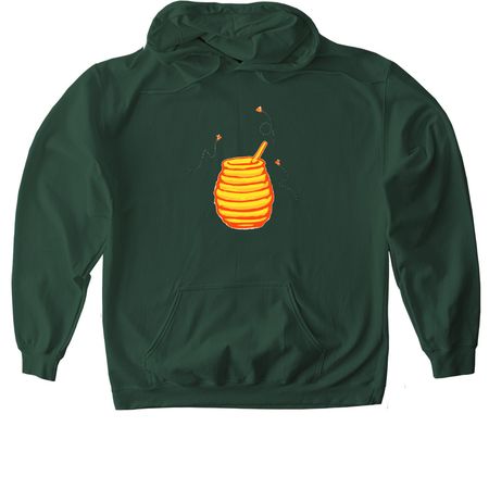 Honey ? Hoodie & Crewneck, a Forest Green Softstyle Pullover Hoodie