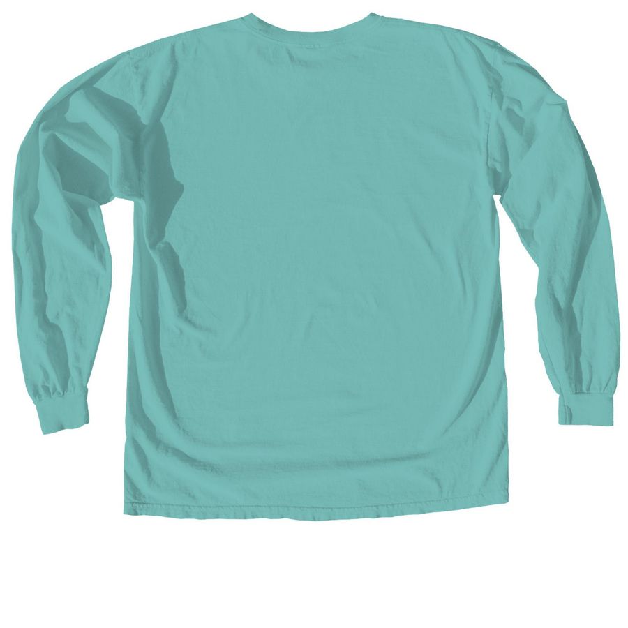 The Arc Long Sleeved Tee, a Chalky Mint Comfort Colors Long Sleeve Tee (back-view)