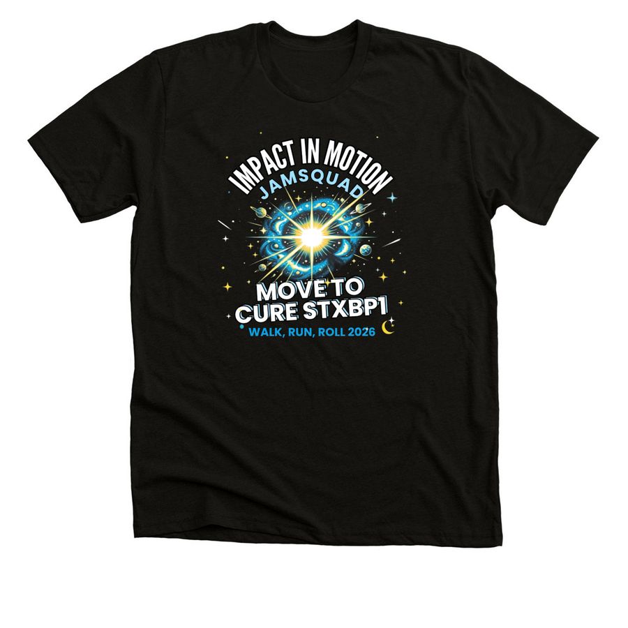 Impact in Motion for Jam, a Black Heather Premium Unisex Tee