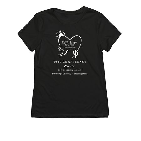 2026 Conference Tee, White Graphic&nbsp;, a Deep Black Allmade Eco Triblend Women?s Tee