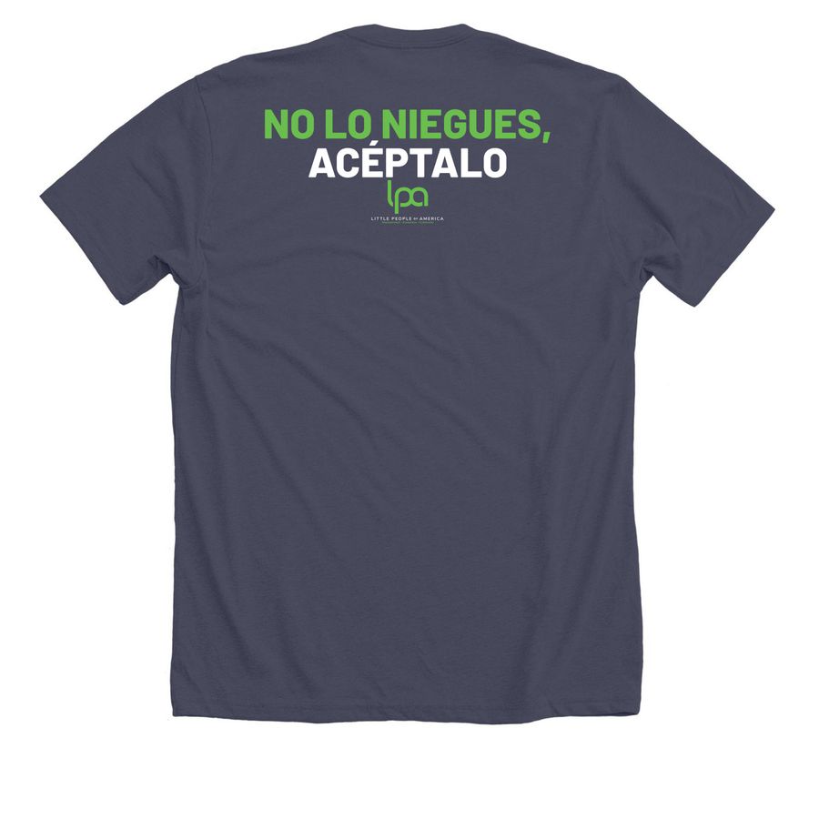 Playera (T-shirt) DAM 2026 - espa?ol, a Heather Midnight Navy Premium Unisex Tee (back-view)